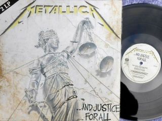 Metallica 1st Press Oz 2lp And Justice For All Ex ’88 Vertigo 8360621,  Inners