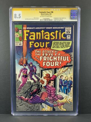Fantastic Four 36 Cgc 8.  5 - 1st Medusa & Frightful Four - Signed By Stan Lee