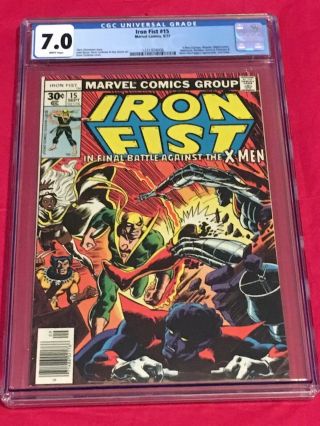 Iron Fist 15 Cgc 7 Chris Claremont Dave Cockrum X - Men Wolverine Phoenix 1977