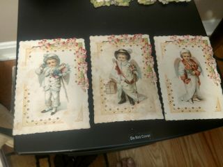 Victorian Trade Cards - C.  D.  Kenny Tea Dealer & Coffee Roaster - 3 Child Angels
