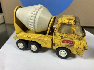 Tonka Yellow Cement Mixer Truck Type Van Vintage 1960s Mini Vehicle