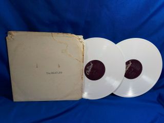 The Beatles 2 Lp Set White Album Capitol Sebx - 11841 Rare White Wax 1978