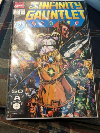 Infinity Gauntlet 1 (marvel Comics,  Sept,  1991) Thanos Endgame