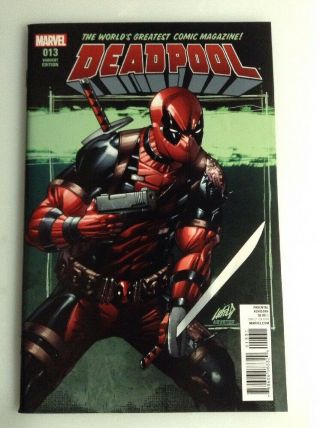Deadpool 13 Variant By Liefeld 1:100.  Marvel Variant Edition