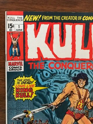 Kull The Conqueror 1 NM 9.  4 Perfect Spine White Pages Glossy Bright 3