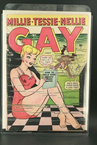 1948 U.  S.  A.  Comics Gay Comics Oct.  No.  34 Millie Tessie Nellie
