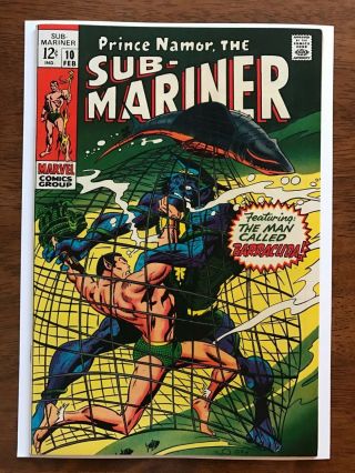 Sub - Mariner 10 Nm 9.  4 White Pages Newsstand Color Gloss Perfect Spine