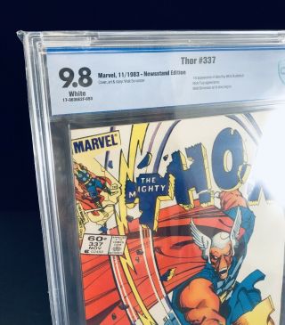 Thor 337 (1983 Marvel) CBCS 9.  8 1st Beta Ray Bill Newsstand Movie not CGC PGX 2