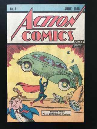 Action Comics 1 1938 Safeguard Issue 1976 1st Superman Reprint Dc Comics