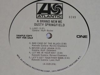 Dusty Springfield - A Me - Rare 1970 Us Mono - Only Promo Lp - Near