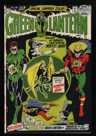 Green Lantern 88 Vf,  8.  5 White Pages