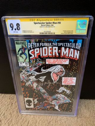 Spectacular Spider - Man 90 Cgc 9.  8 1st Black Suit In Title Wht Pgs Ss Al Milgrom