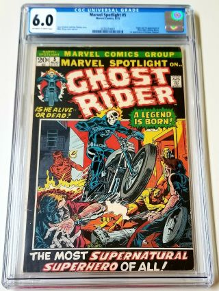 Marvel Spotlight 5 Cgc 6.  0 Origin & 1st Appearance Of Ghost Rider Marvel 1971