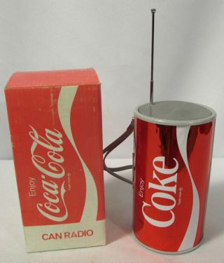 Vintage 1970s Coca - Cola Coke Can Am/fm Novelty Radio