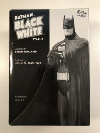 Dc Direct Batman Black And White Statue Brian Bolland 0763/6500 First Edition