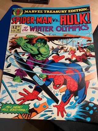 Marvel Treasury Edition 25: Spider - Man Vs Hulk At Winter Olympics (1980) Vf/nm