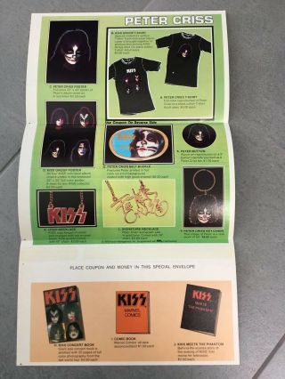 PETER CRISS Orig 1978 Solo LP w/InnerSleeve Poster Order Form Credit Sheet KISS 4