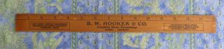 Antique 15 " Ruler Hooker Furniture Barre Vt Licensed Embalmers Funeral Director