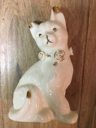 Cute Gold Accent Cat Figurine - Formalities By Baum Bros