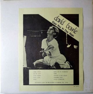 David Bowie Kiss You In The Rain Live In Melbourne 1978 Rare Lp