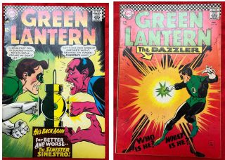 Green Lantern 52 & 49 Silver Age Dc Comic 1960 Vf - " Wow "
