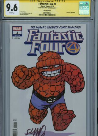 Fantastic Four 3 Young Variant Cover Cgc 9.  6 Ss Signed By Skottie Young
