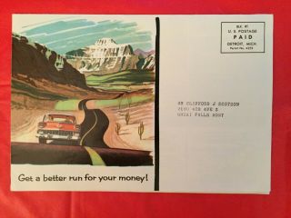 1956 Chevrolet " Get A Better Run For Your Money " Car Dealer Sales Brochure