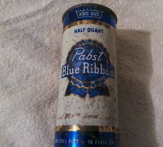 16 Oz Pabst Blue Ribbon King Size Flat Top Beer Can