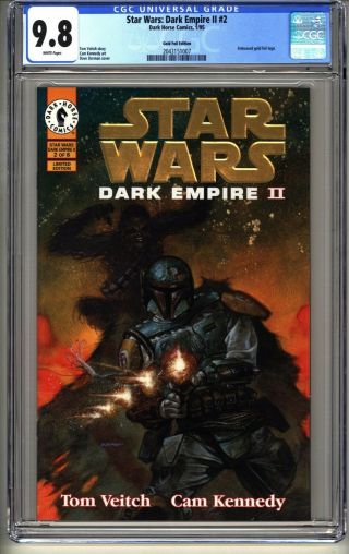 Star Wars: Dark Empire Ii 2 Cgc 9.  8 Wp Dark Horse 1/95 " Gold Foil Edition "