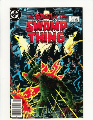 Saga Of The Swamp Thing 20 1984 1st Alan Moore On Title Newsstand Variant Key