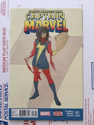 Captain Marvel 17 2nd Printing 1st Appearance Of Kamala Khan Vhtf Comic