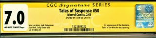 TALES OF SUSPENSE 50 CGC 7.  0 SS SIGNED BY STAN LEE 1ST MANDARIN KIRBY COVER 2