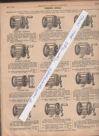1922 Vintage Ad 30 Pages Antique Fishing Equipment Lures Bait Reels Flies Tackle