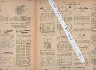 1922 vintage ad 30 pages antique FISHING EQUIPMENT lures bait reels flies tackle 3