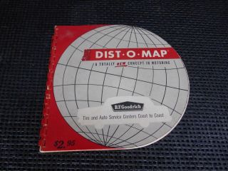 Old Vtg 1964 B.  F.  Goodrich Tiret Auto Dist - O - Map Maps Book Advertising Tires