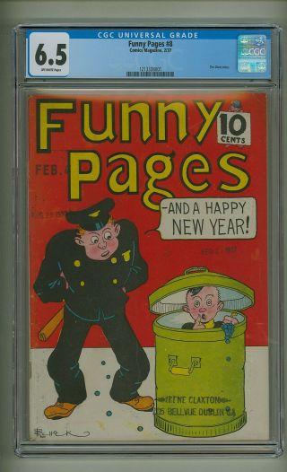 Funny Pages 8 (cgc 6.  5) Off - White Pages; The Clock Story; 1937; Gsi=7 (c 23725)