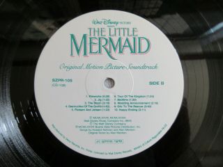THE LITTLE MERMAID OST 1991 Korea Orig LP Walt Disney ALAN MENKEN RARE NM 5