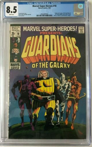 Marvel - Heroes 18 Cgc 8.  5 1st Appearance Of The G.  O.  T.  G.  3 Key Issue L@@k