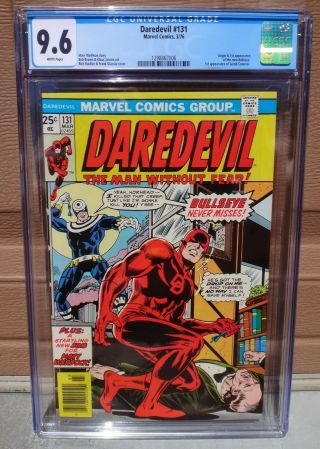 Daredevil 131 Cgc 9.  6 Nm,  White Pages 1st Appearance Of Bullseye 1 1976 Netflix