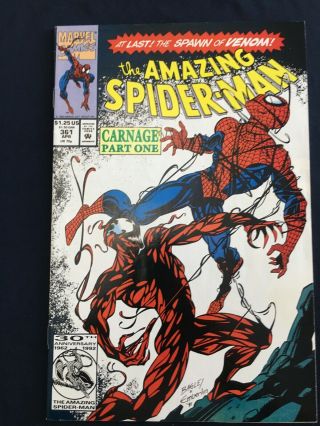 The Spider - Man 361 (apr 1992,  Marvel) 1st App Carnage