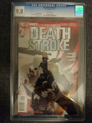 52 Deathstroke 1 (dc 2011) Cgc 9.  8 White Pages Awesome Simon Bisley Cover