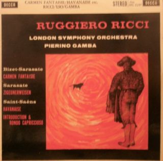 Ultra Rare Uk Stereo Lp Ruggiero Ricci Bizet Sarasate Saint - Saens Sxl 2197 Ed3