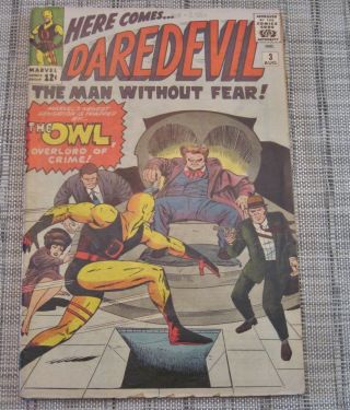 Daredevil 3 Marvel Comics 1964 Silver Age Joe Orlando The Owl