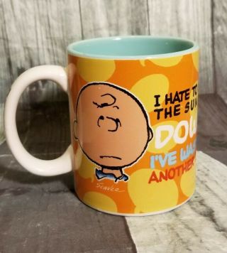 Peanuts Snoopy Charlie Brown Hate To See The Sun Go Down Coffee Tea Mug Cup