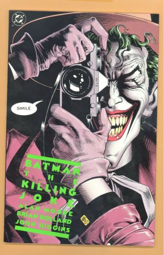 Batman The Killing Joke Dc Comics Alan Moore Pink Cover 1st Print Vf Joker L@@k
