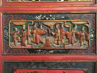 A Large Chinese Antique Carved Wooden Panel. 5