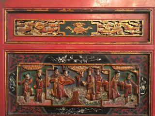 A Large Chinese Antique Carved Wooden Panel. 6