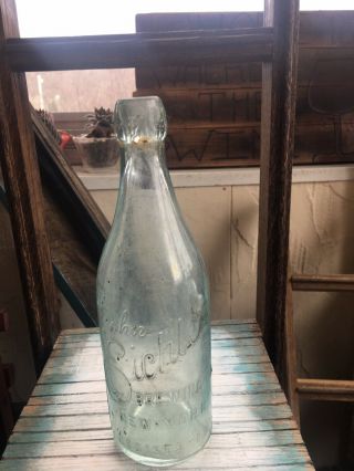 Vintage,  Old Beer Bottle Eichler,  York,  N.  Y,  by B & M S CO. 4