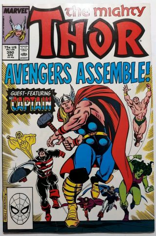 The Mighty Thor 390 - Captain America Lifts Mjolnir Endgame - Hot 
