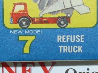 Matchbox Lesney 7c Ford Refuse Truck Type E4 model Empty Box Only 5